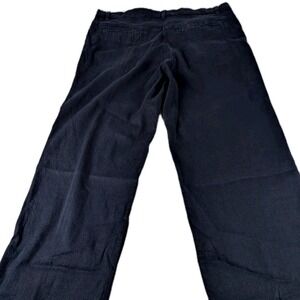 NWT See By Chloe Jeans Wide Cut Women's Navy 34 Linen Blend Lux Hi Rise Dark